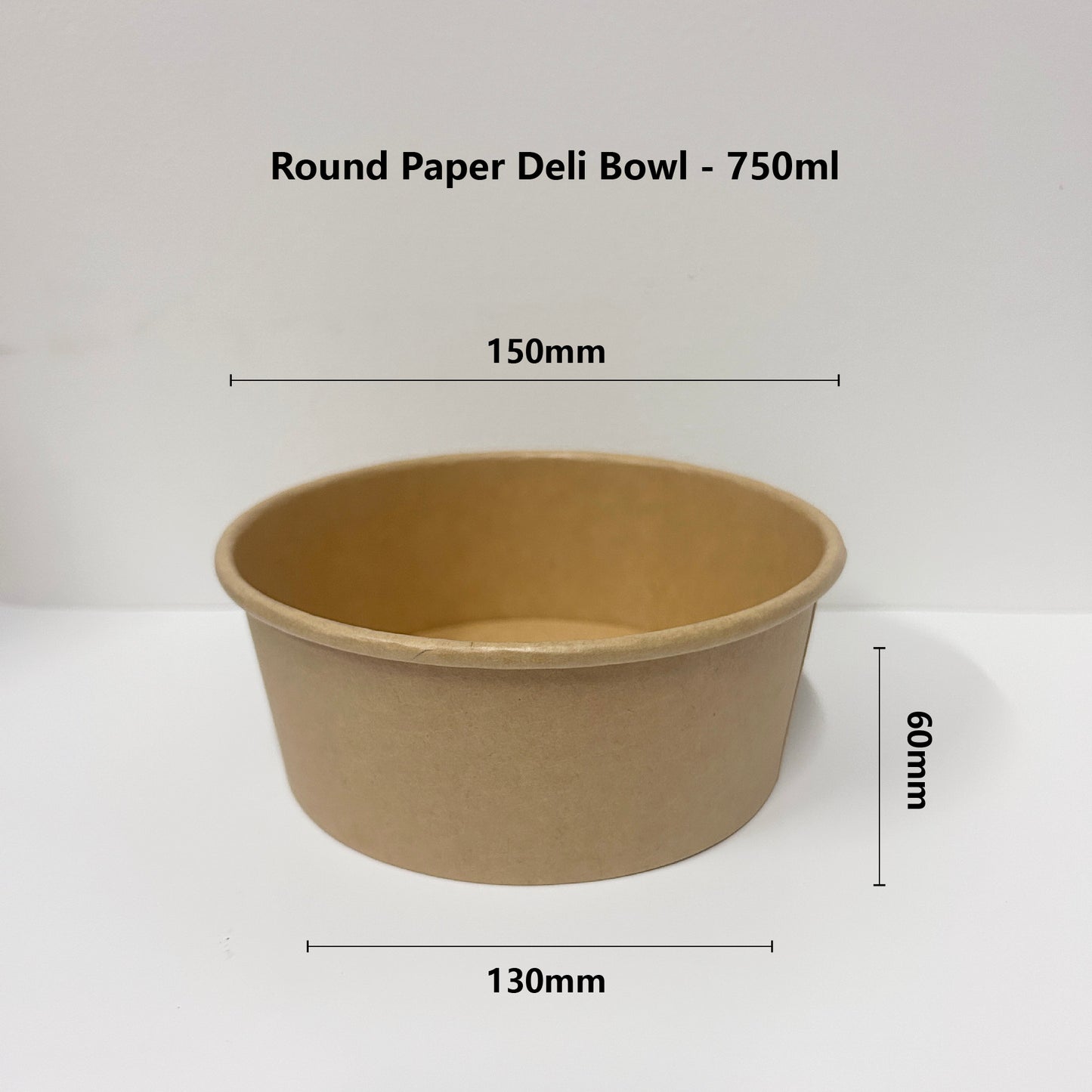 750ml Round Kraft Bowl +PP Lid