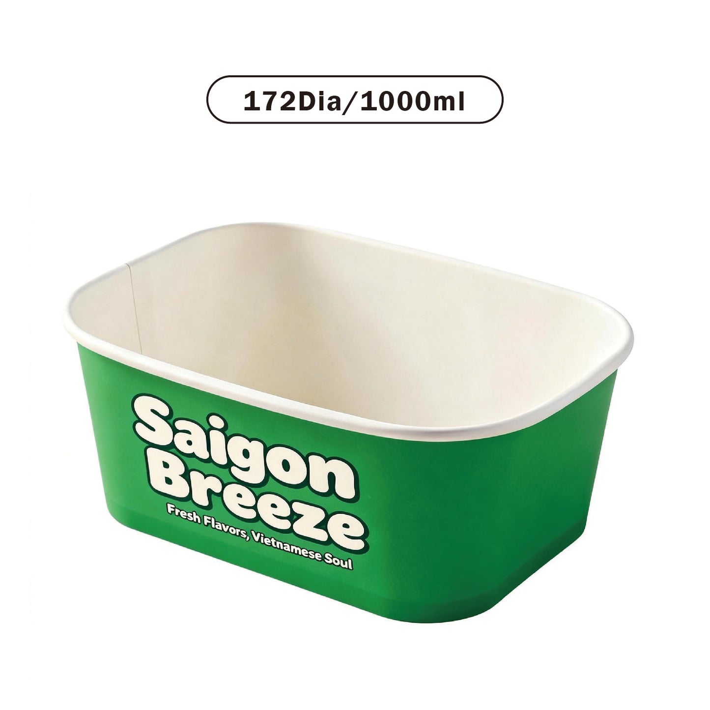 Branded Rectangle Paper Bowls
