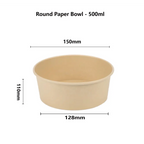 500ml Kraft Paper Bowl with PP lid