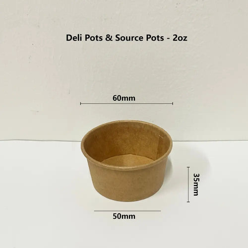 50ml 2oz Kraft Paper Pot ideal for Sauce and Condiment