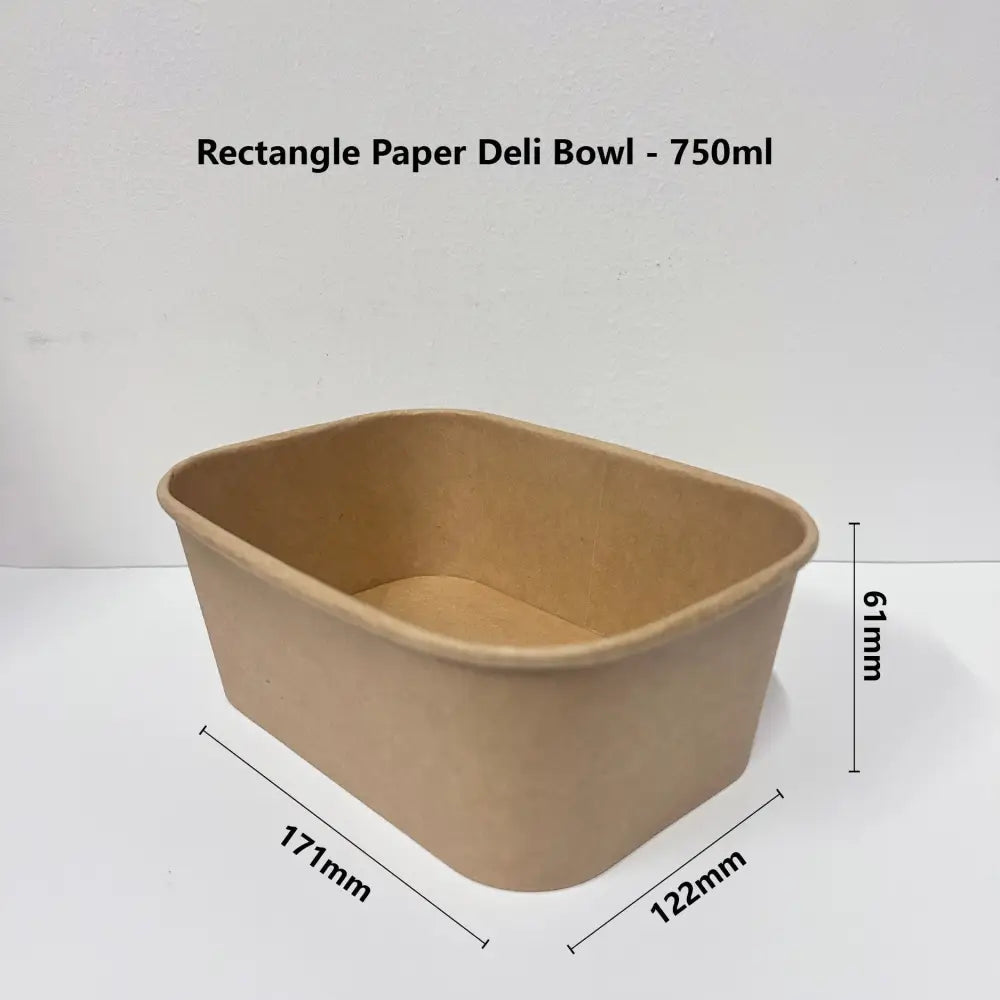 750ml Rectangle Paper Bowl sustainable takeaway packaging solution