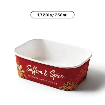 Branded Rectangle Paper Bowls