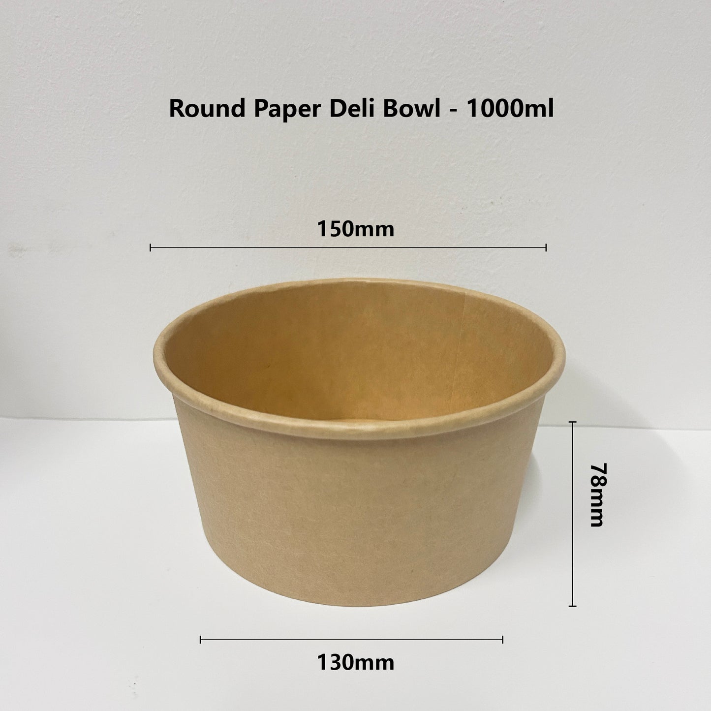 1000ml Round Kraft Bowl + PP Lid