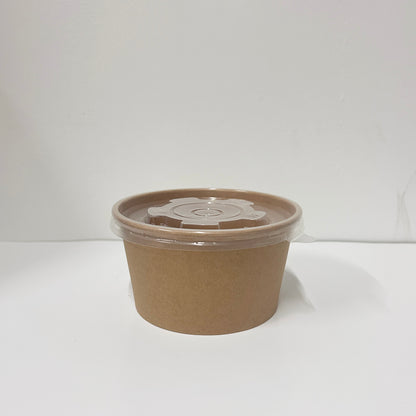 380ml Round Kraft Bowl + PP Lid