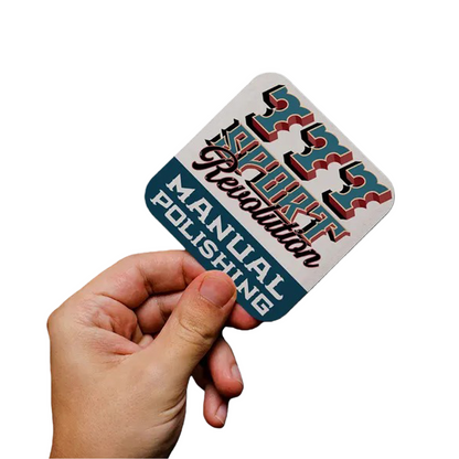 Branded coaster – super thick and highly water-absorbent.