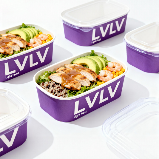 Sustainable paper bowl, 500ml,650ml,750ml and 1000ml– printed in CMYK, fully customisable with your design, ideal for takeaway.