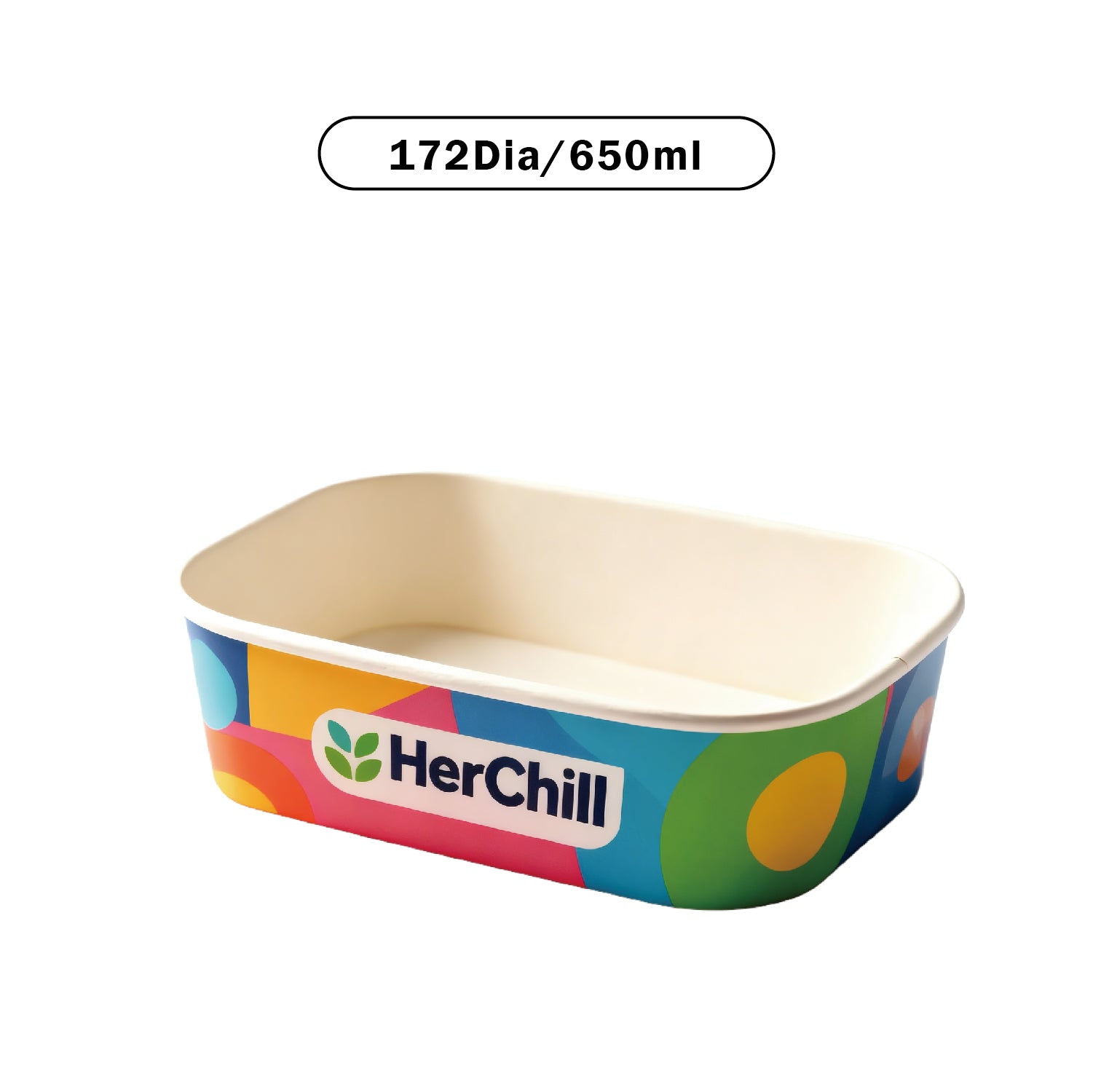 Sustainable paper bowl, 500ml,650ml,750ml and 1000ml– printed in CMYK, fully customisable with your design, ideal for takeaway.