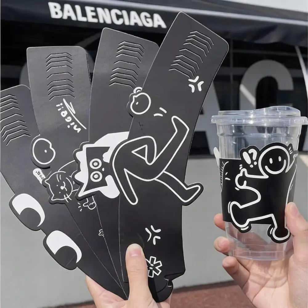Single Wall Cup Sleeve for plastic and paper cup, adjustable in size. 
