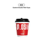 MOQ 5000 unit, 8oz Custom Compostable Paper Cup, Single & Double Wall option 
