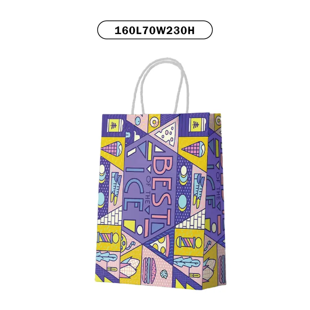 Branded paper shopping bag, 16x7x23cm – fully customisable with your logo, ideal for retail or gifting.
