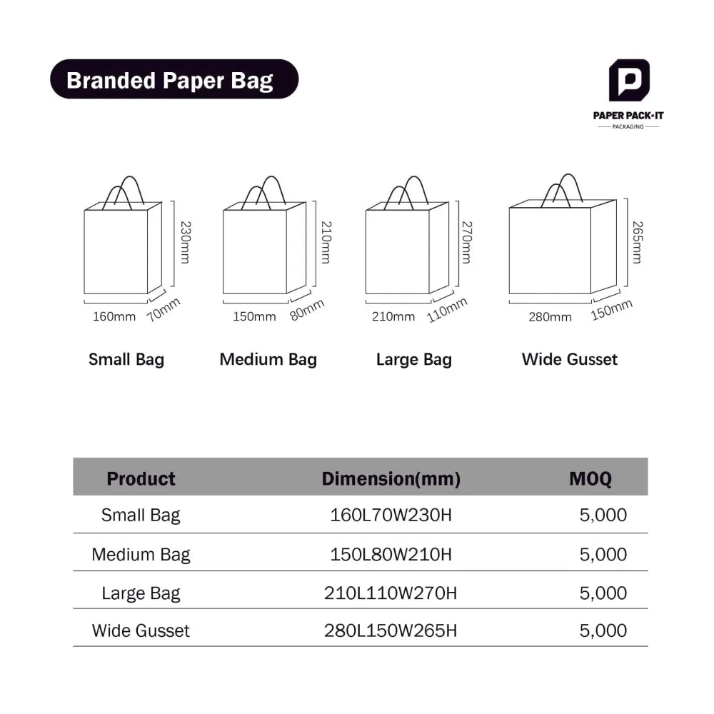 Branded Paper Bags - Twisted Handle - Custom