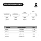 Branded Paper Bowls Ø150mm - Custom