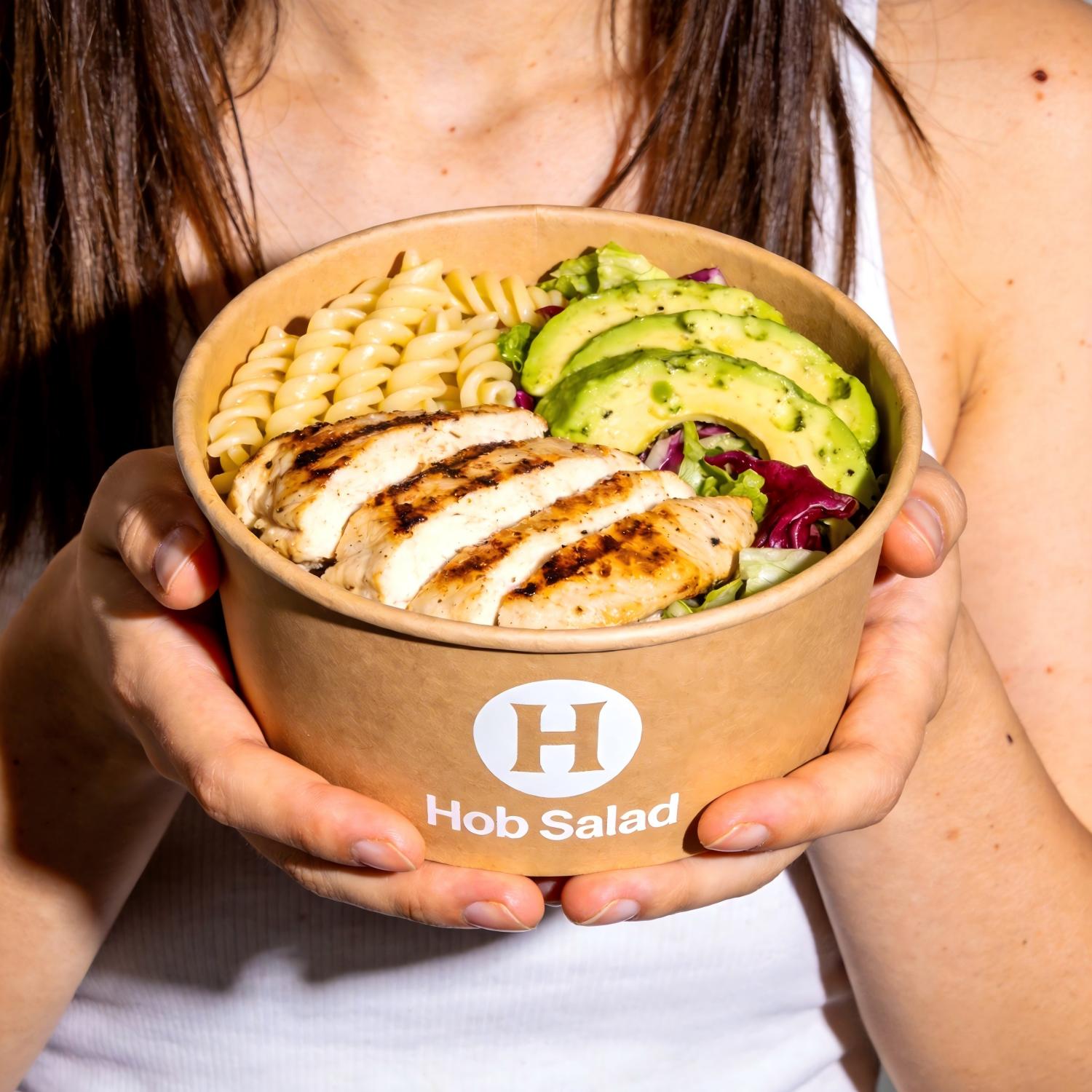 Sustainable paper bowl, 1100ml and 1300ml– printed in CMYK, fully customisable with your design, ideal for takeaway.