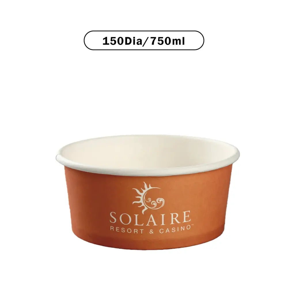 Sustainable paper bowl,500ml,750ml,1000ml and 1500ml– printed in CMYK, fully customisable with your design, ideal for takeaway.
