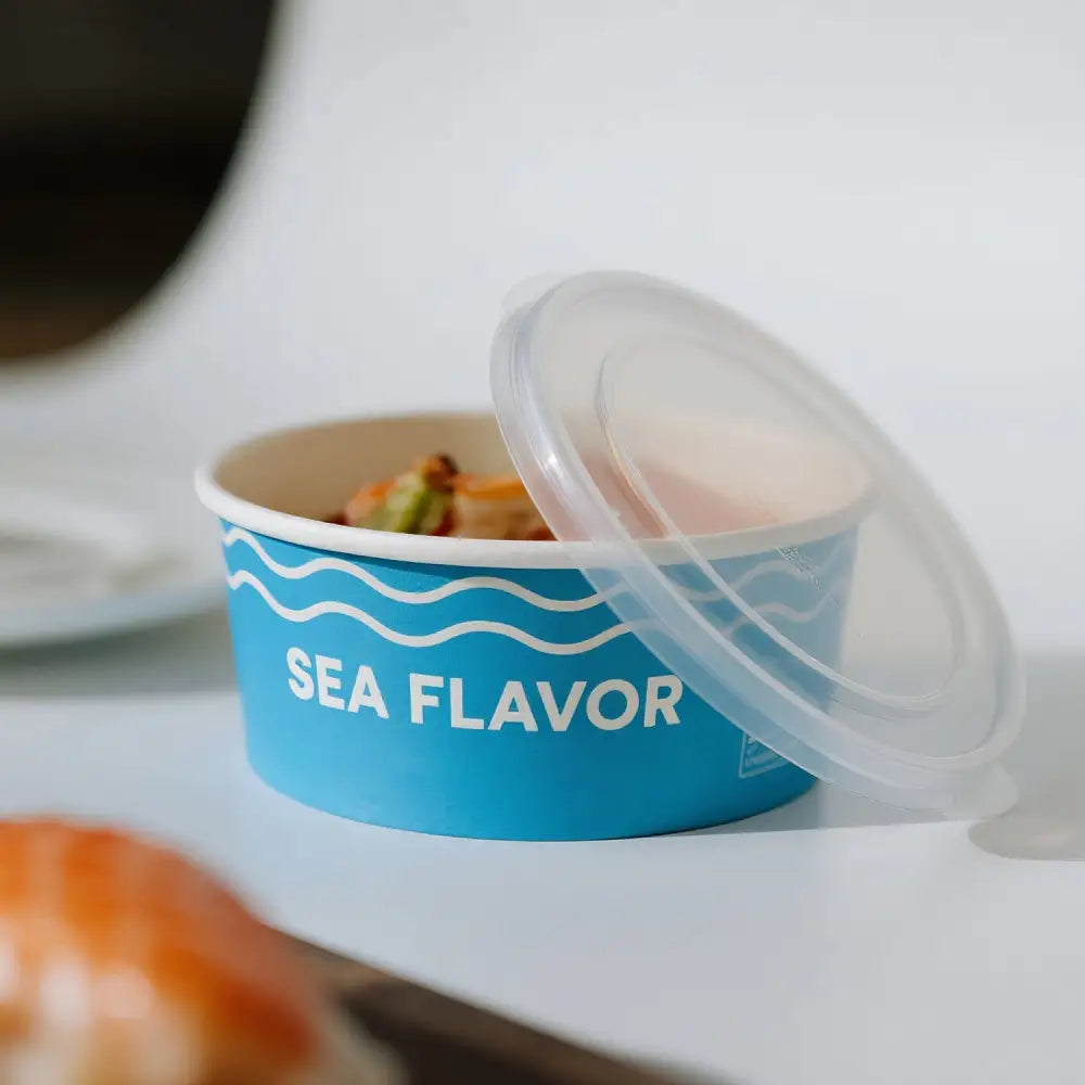Sustainable paper bowl,500ml,750ml,1000ml and 1500ml– printed in CMYK, fully customisable with your design, ideal for takeaway.