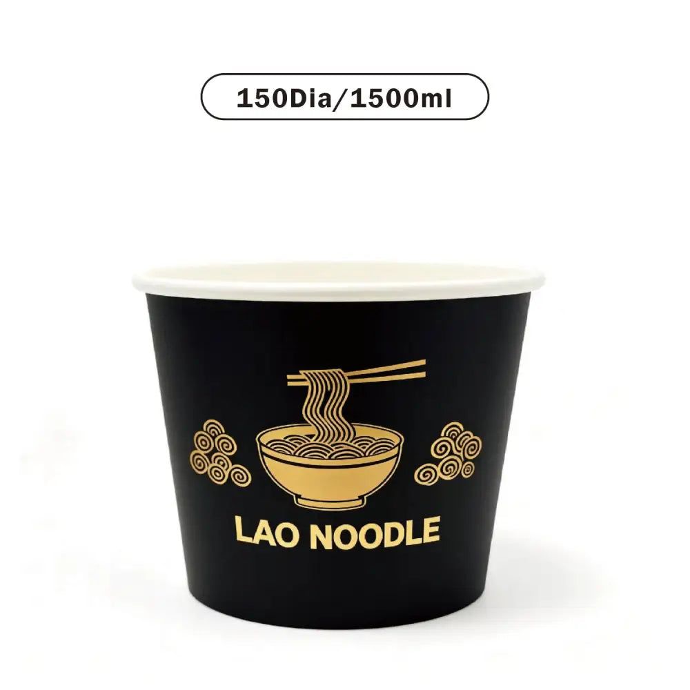 Sustainable paper bowl,500ml,750ml,1000ml and 1500ml– printed in CMYK, fully customisable with your design, ideal for takeaway.