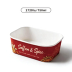 Branded Rectangle Paper Bowls - Custom