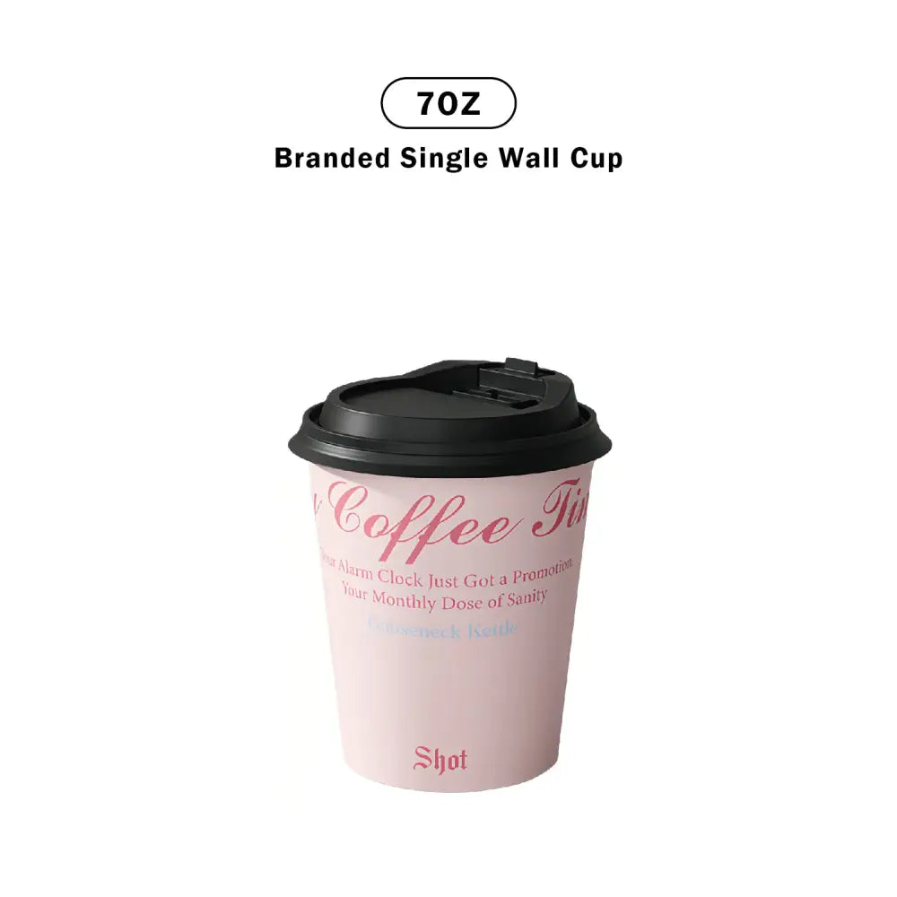 MOQ 5000 unit, 8oz Custom Compostable Paper Cup, Single & Double Wall option 