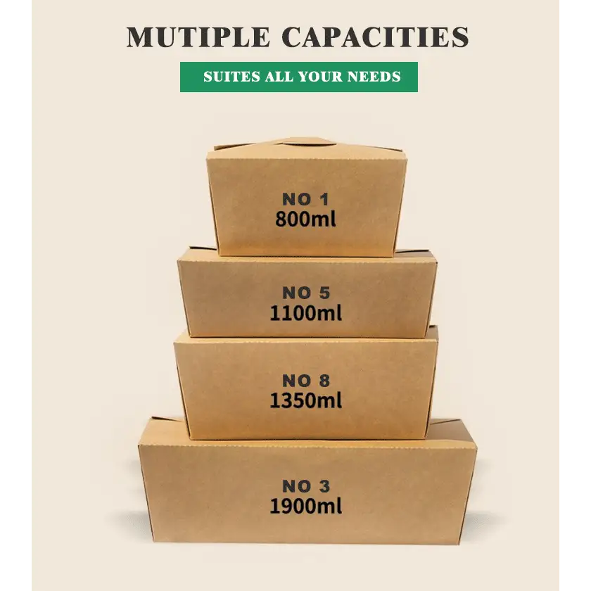 No 5 Kraft Takeaway Box - 400 - Takeaway Box